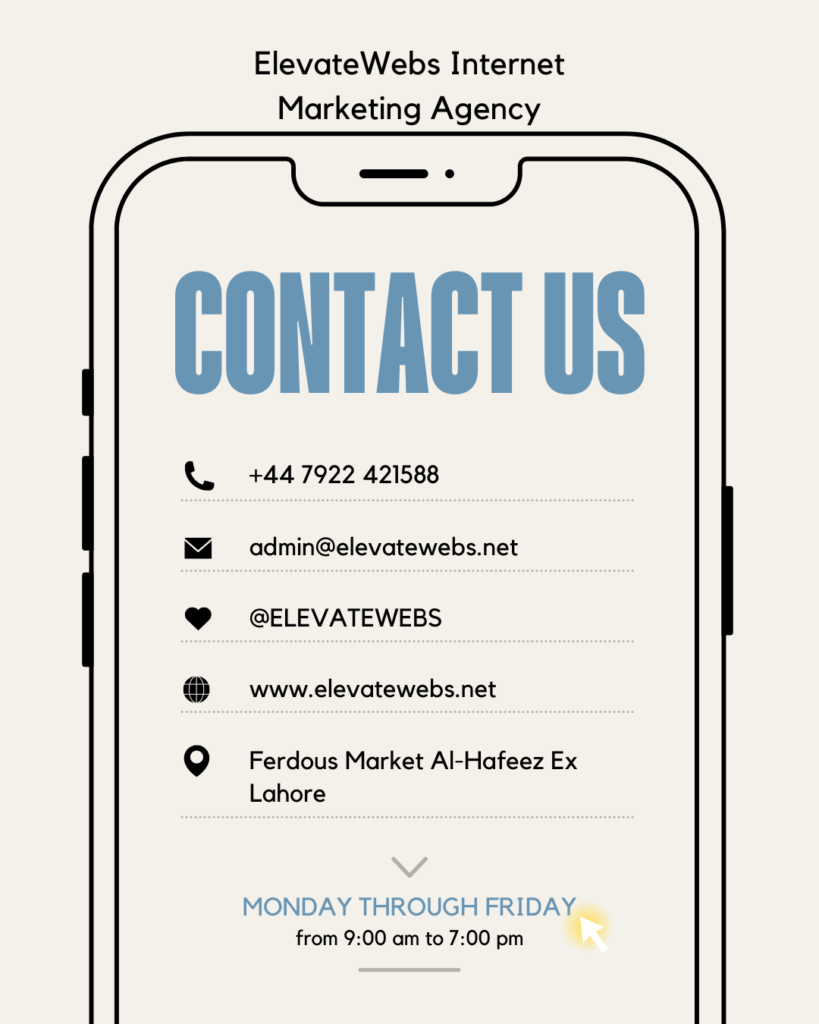 Contact us Elevatewebs